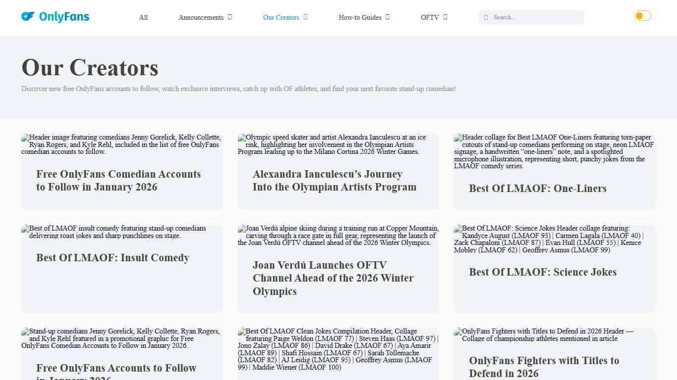 Our Creators - OnlyFans Blog